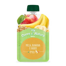 CUORE DI NATURA POUCH MELA BANANA FARRO 100 G - famajoy.it