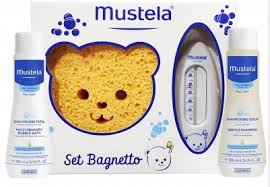 MUSTELA COFANETTO SET BAGNETTO 1 SHAMPOO DOLCE 200 ML + 1 BAGNETTO MILLEBOLLE 200 ML + 1 SPUGNETTA + 1 TERMOMETRO - famajoy.it