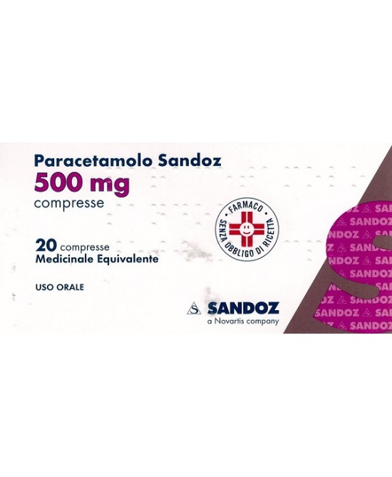 PARACETAMOLO SAND*20CPR 500MG - famajoy.it