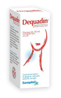 Eurospital Dequadin 0,5% Spray disinfettante gola Trattamento Tonsilliti  Stomatiti Gengiviti i Flacone 10ml Per Mucosa Orale - famajoy.it