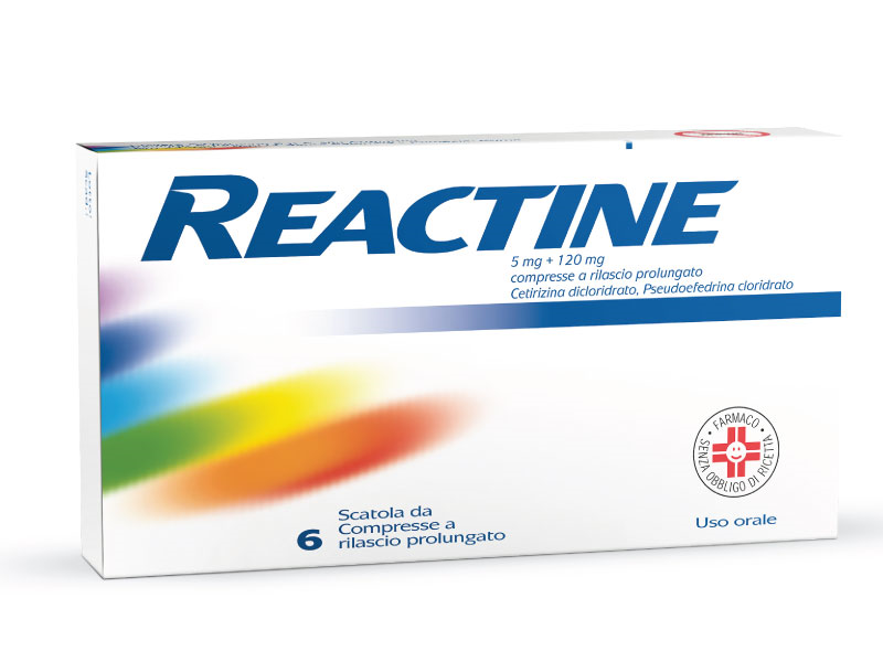 REACTINE*6CPR 5MG+120MG RP - famajoy.it