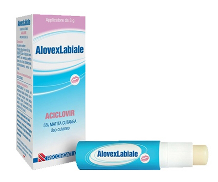 Alovexlabiale 5% Aciclovir burro cacao (equivalente a Zoviraz labiale) 3g per Herpes labiale - famajoy.it