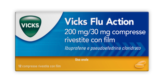 VICKS FLU ACTION*12CPR200+30MG - famajoy.it