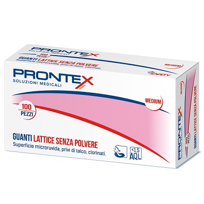 PRONTEX GUANTO IN LATTICE SENZA POLVERE GRANDE 100 PEZZI - famajoy.it