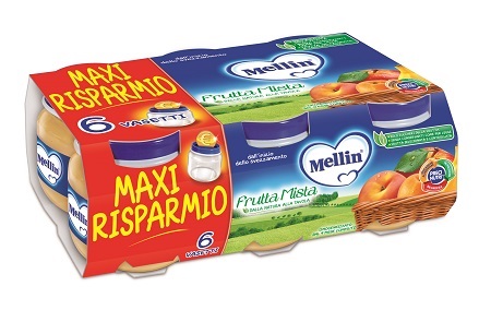 MELLIN OMOGENEIZZATO FRUTTA MISTA 100 G 6 PEZZI - famajoy.it