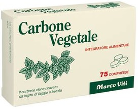 CARBONE VEGETALE 75 COMPRESSE - famajoy.it