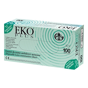 GUANTO IN LATTICE SUPERFICIE LISCIA TALCATO 10X100 PEZZI ARTICOLO EKO 8 - famajoy.it