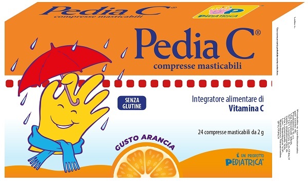 PEDIA C ARANCIA 24 COMPRESSE MASTICABILI - famajoy.it
