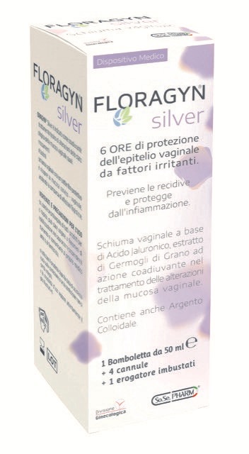 FLORAGYN SILVER SCHIUMA VAGINALE CON ARGENTO COLLOIDALE 50 ML - famajoy.it