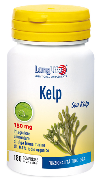 LONGLIFE KELP ALGA BRUNA 180 COMPRESSE - famajoy.it