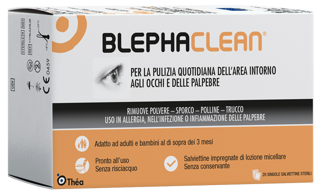 BLEPHACLEAN GARZE OCULARI STERILI A BASE DI ACIDO IALURONICO 20 PEZZI - famajoy.it