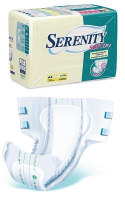 PANNOLONE PER INCONTINENZA SERENITY SOFTDRY FORMATO SUPER T AGLIA LARGE 30 PEZZI - famajoy.it