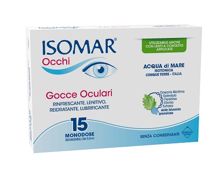 ISOMAR OCCHI GOCCE OCULARI ALL'ACIDO IALURONICO 0,20% 15 FLACONCINI - famajoy.it