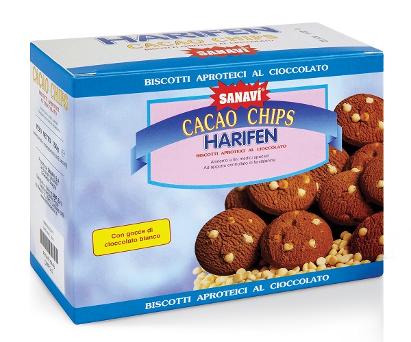 HARIFEN CHIPS CACAO BIANCO 150 G - famajoy.it