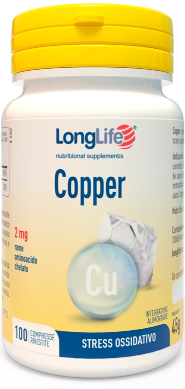 LONGLIFE COPPER 2 MG 100 COMPRESSE - famajoy.it