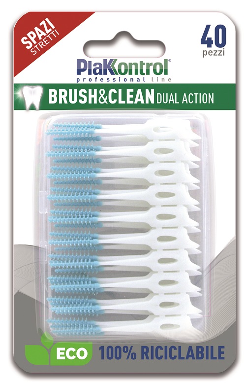 PLAKKONTROL BRUSH & CLEAN SCOVOLINI SPAZI STRETTI 40 PEZZI - famajoy.it