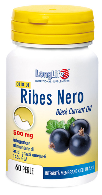 LONGLIFE OLIO RIBES NERO 60 PERLE DI GELATINA - famajoy.it
