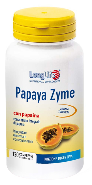 LONGLIFE PAPAYA ZYME 120 COMPRESSE MASTICABILI - famajoy.it