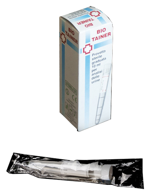 BIO TAINER PROVETTA STERILE PER URINA 10 ML - famajoy.it