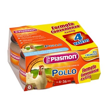 PLASMON OMOGENEIZZATO POLLO CON GIFT 4 X 80 G - famajoy.it