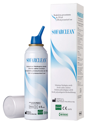 SOLUZIONE FISIOLOGICA SOFARCLEAN 150ML IN BOMBOLETTA PRESSURIZZATA - famajoy.it