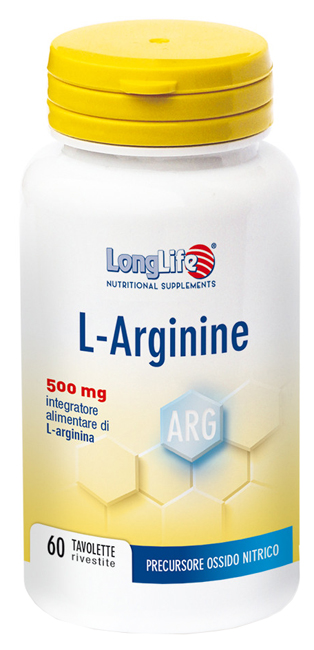 LONGLIFE L-ARGININE 60 TAVOLETTE RIVESTITE DA 900 MG - famajoy.it