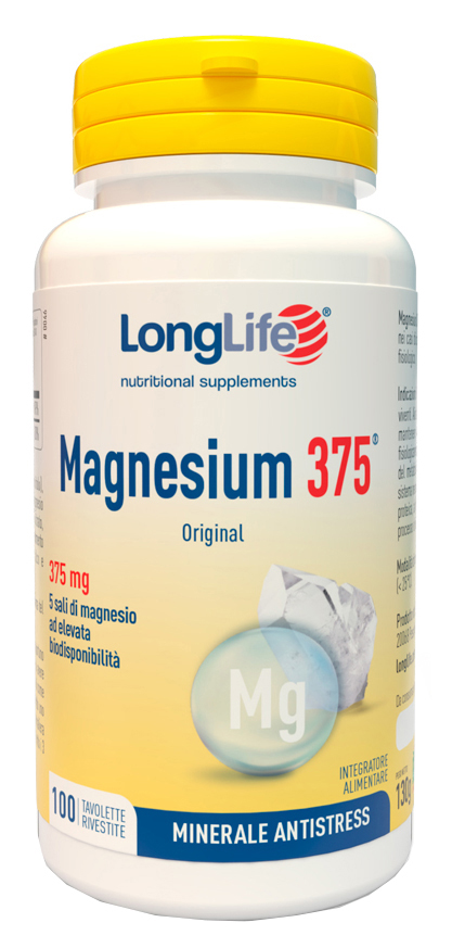 LONGLIFE MAGNESIUM 375 ORIGINAL 375 MG 100 TAVOLETTE - famajoy.it
