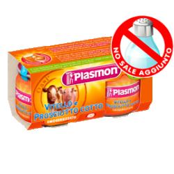PLASMON OMOGENEIZZATO VITELLO PROSCIUTTO COTTO 80 G X 2 PEZZI - famajoy.it