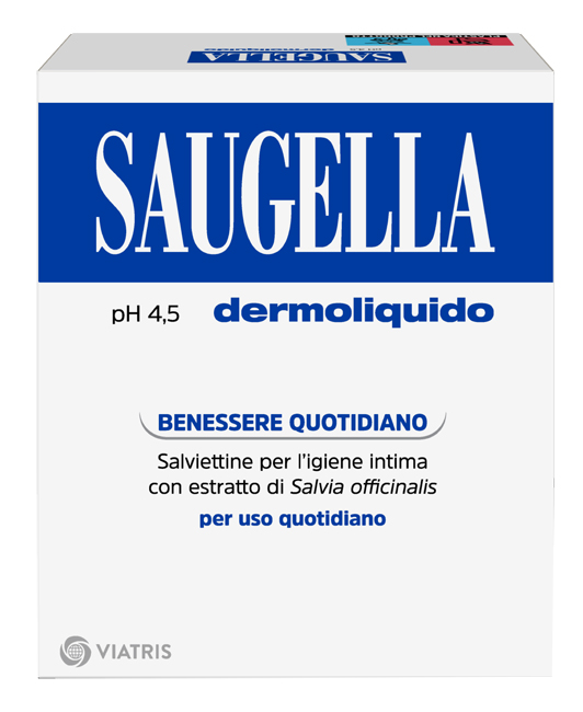 SAUGELLA DERMOLIQUIDO PH 4,5 SALVIETTINE IGIENE INTIMA BENESSERE QUOTIDIANO 10 PEZZI - famajoy.it