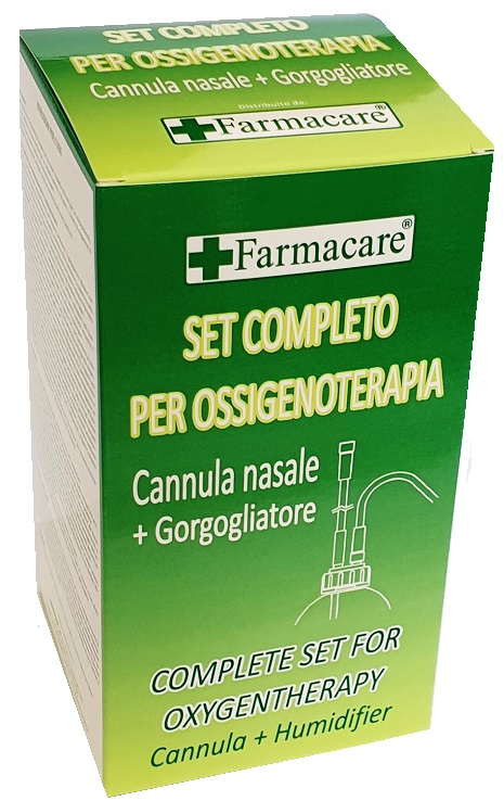 SET PER OSSIGENOTERAPIA CON SOSTEGNO A OCCHIALE MUNITO DI TUBO DI COLLEGAMENTO FLESSIBILE ANTIOTTURAMENTO ED UN GORGOGLIATORE PER UMIDUFUCAZIONE - famajoy.it