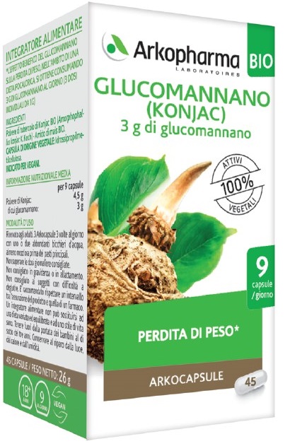 ARKO CAPSULE GLUCOMANNANO BIO 45 CAPSULE - famajoy.it