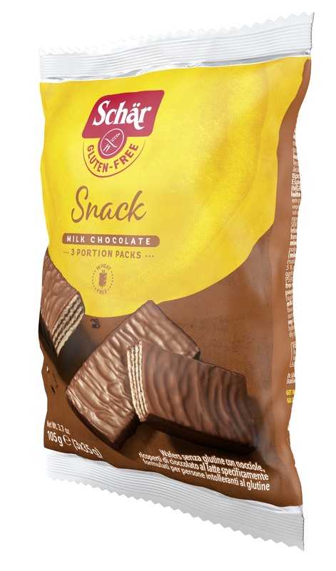 SCHAR SNACK CON CIOCCOLATO AL LATTE E NOCCIOLE 3 WAFER X 35 G - famajoy.it