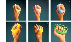 MANUS ABILIS PALLINA PER RIABILITAZIONE MANO 5 GIALLO SCURO SFORZO MASSIMO - famajoy.it