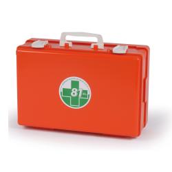 VALIGETTA BASE MEDIC 2 SECONDO DM 388 ALLEGATO 1 PER AZIENDE GRUPPO A/B COLORE ARANCIO +SUPPORTO PER ATTACCO A PARETE +MANIGLIA PER TRASPORTO +GUARNIZIONE NEOPRENE +2 CLIP CHIUSURA - famajoy.it