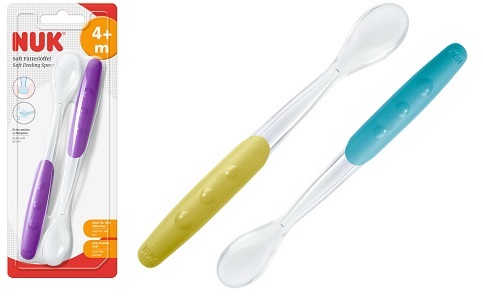 NUK CUCCHIAINO MORBIDO IN SILICONE 2 PEZZI - famajoy.it