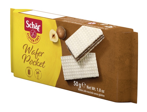 SCHAR WAFER POCKET ALLA NOCCIOLA 50 G - famajoy.it
