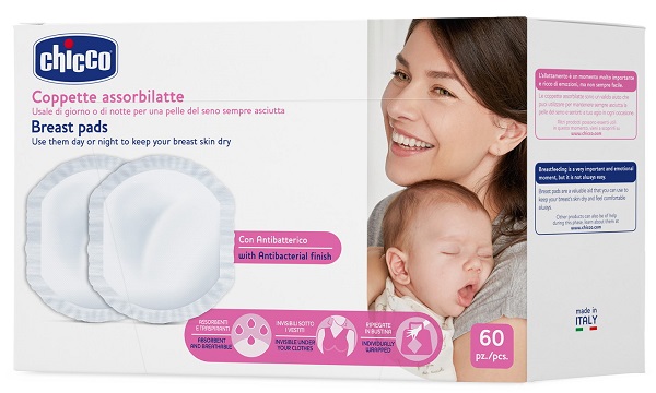 CHICCO COPPETTA ASSORBILATTE ANTIBATTERICA 60 PEZZI - famajoy.it
