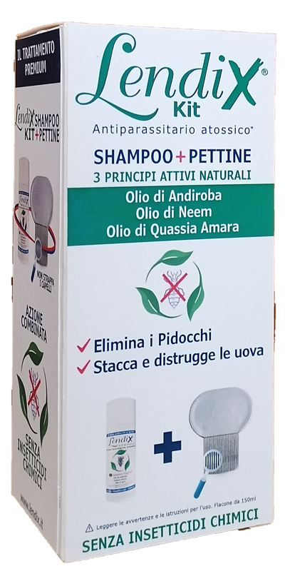 LENDIX KIT SHAMPOO 150ML + PETTINE PREMIUM ANTIPIDOCCHI - famajoy.it