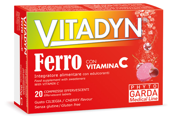 VITADYN FERRO + VITAMINA C 20 COMPRESSE EFFERVESCENTI - famajoy.it