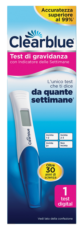 TEST DI GRAVIDANZA CLEARBLUE CON INDICATORE DELLE SETTIMANE 1 PEZZO - famajoy.it