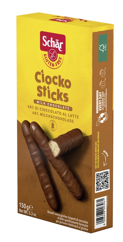 SCHAR CIOCKO STICK RICOPERTI DI CIOCCOLATO AL LATTE 150 G - famajoy.it
