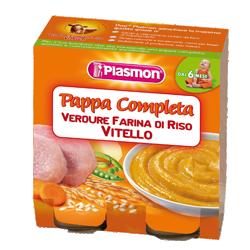 PLASMON OMOGENEIZZATO PAPPE VITELLO/VERDURA/RISO 190 G X 2 PEZZI - famajoy.it
