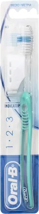 ORALB 123 INDICATOR SPAZZOLINO MANUALE SETOLE 35 MEDIE 2 PEZZI - famajoy.it