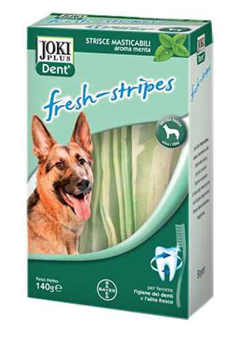 JOKI DENT FRESH-STRIPES 140 G PER CANI DI TAGLIA GRANDE - famajoy.it