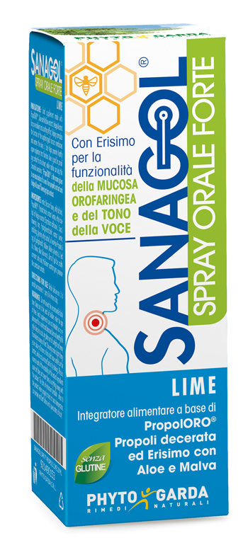 SANAGOL SPRAY FORTE PROPOLI LIME 20 ML - famajoy.it