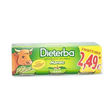 DIETERBA OMOGENEIZZATO MANZO 3 PEZZI 80 G - famajoy.it