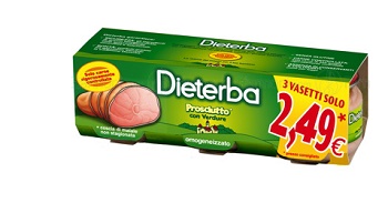 DIETERBA OMOGENEIZZATO PROSCIUTTO 3 PEZZI 80 G - famajoy.it