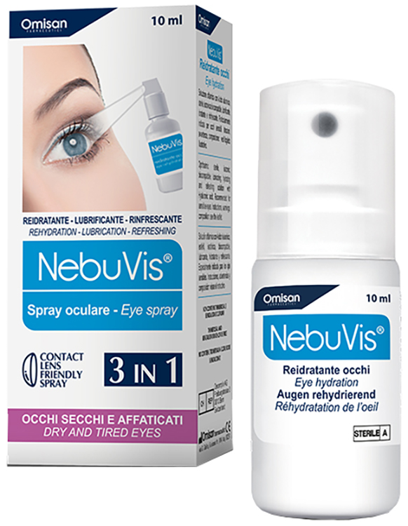 NEBUVIS REIDRATANTE OCCHI SPRAY 10 ML 1 PEZZO - famajoy.it
