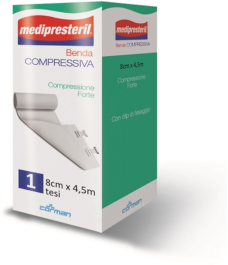 BENDA MEDIPRESTERIL COMPRESSIONE FORTE M4,5X8CM TESI - famajoy.it