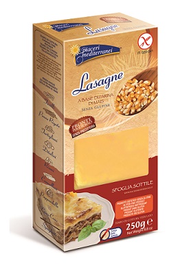 PIACERI MEDITERRANEI PASTA FARINA MAIS LASAGNE 250 G - famajoy.it
